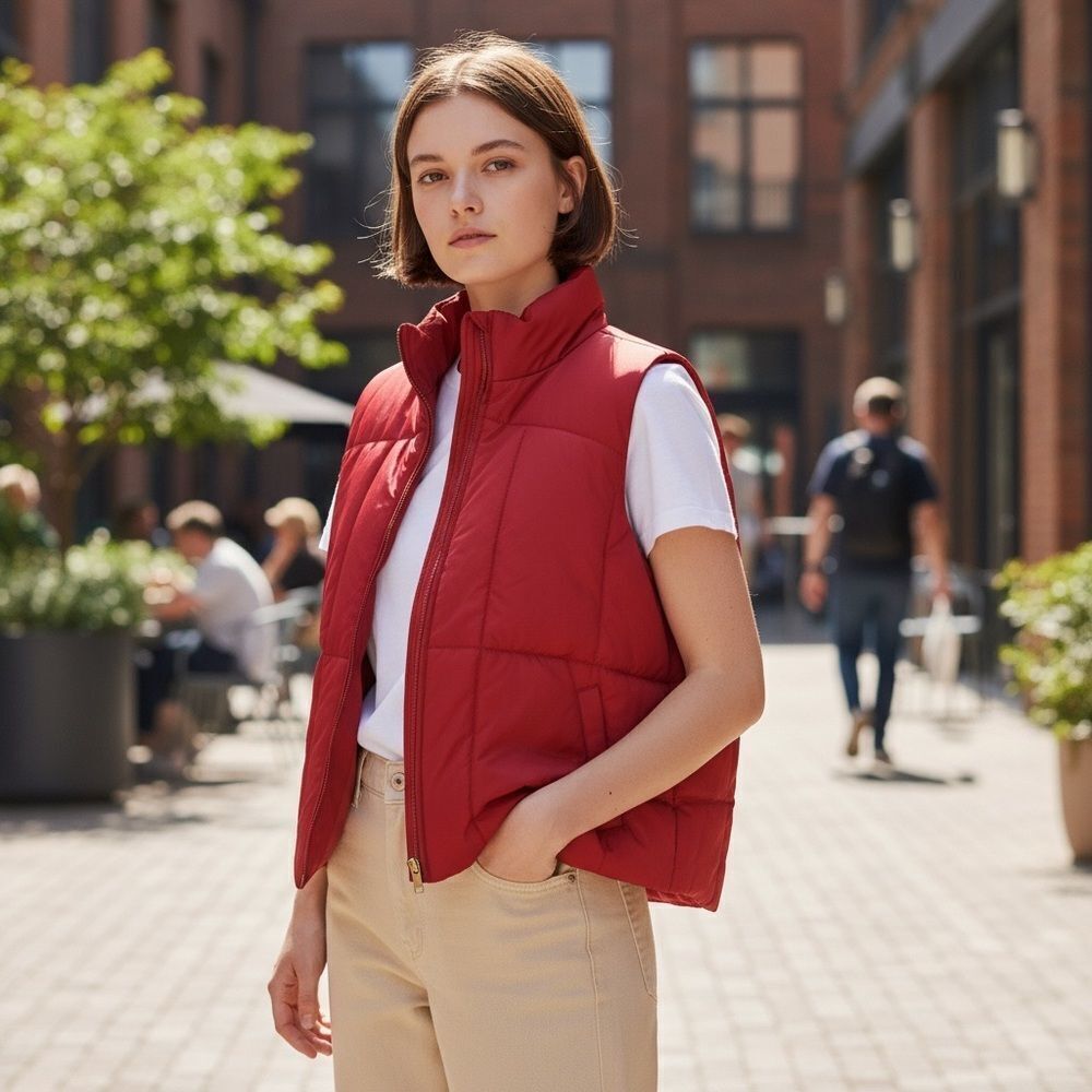 Lauren Dry Goods Supply Co Ralph Lauren Red Quilted Equestrian Puffer Vest New L